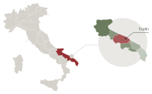 mappa turi puglia italia