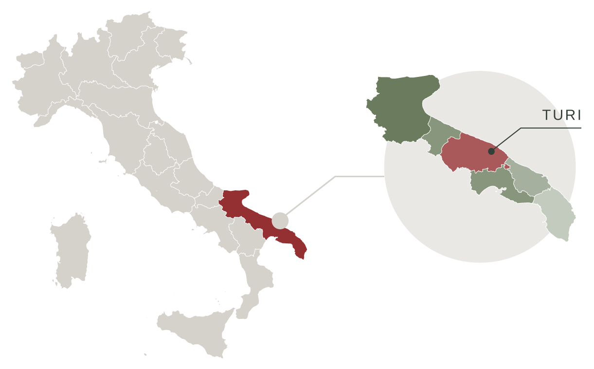 mappa turi puglia italia